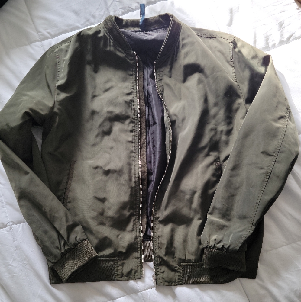 ZARA XL olive green bomber